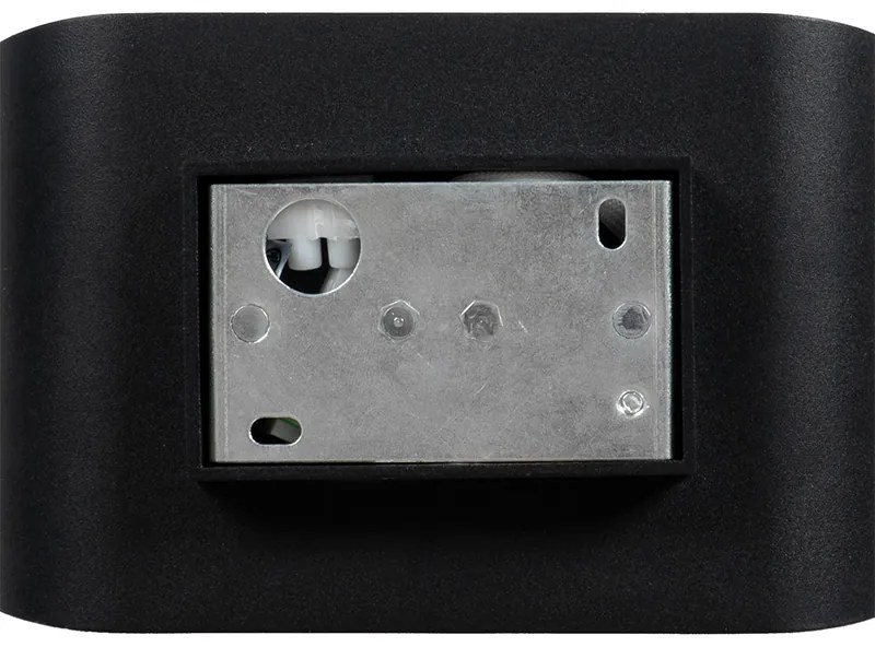 Applique da parete moderna nera con interno dorato ovale - Alone