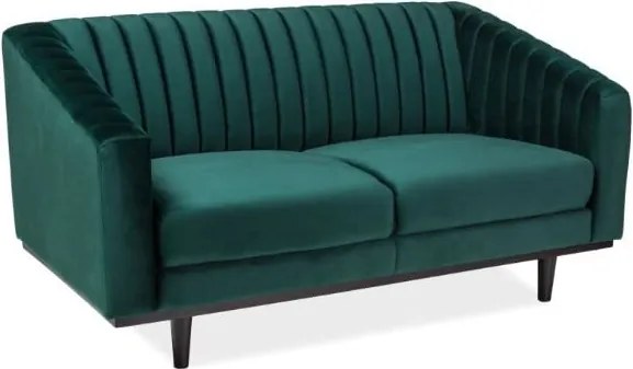 Divano Asprey in velluto Asprey 2 verde - H78 cm