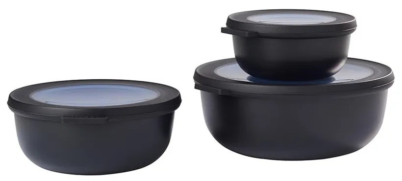 Scatole per alimenti in set da 3 Nordic black - Mepal