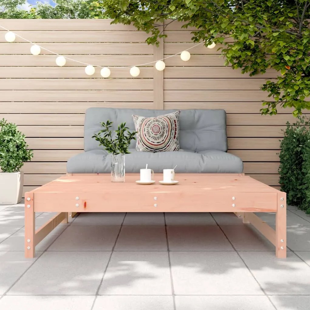 Poggiapiedi da giardino 120x80 cm in legno massello di douglas