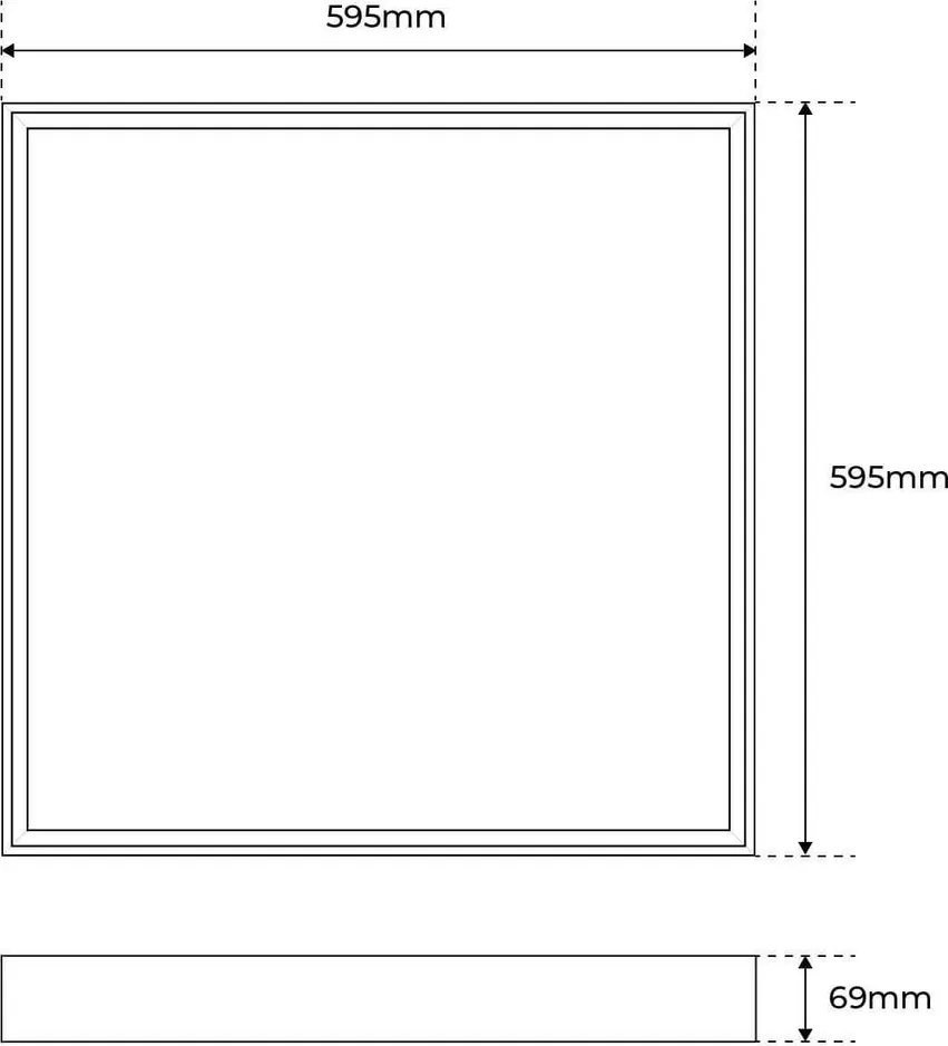 Plafoniera LED 60x60 40W IP40 No-Flickering - LIFUD Driver Colore Bianco Freddo 6.000K