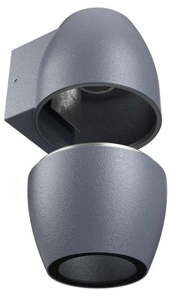Applique Ovale Monodirezionale IP65 GU10 per esterni - Grigia