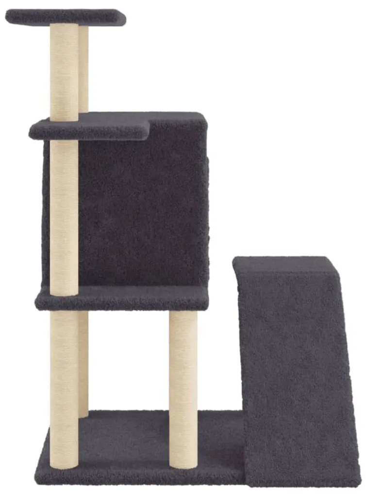 Albero per gatti con tiragraffi in sisal grigio scuro 97 cm