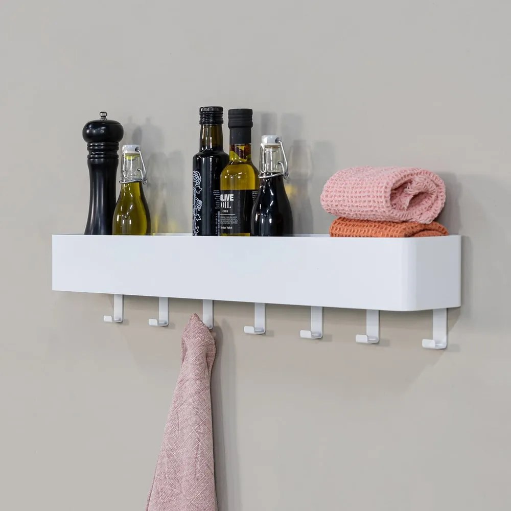 Mensola da bagno da parete bianca in acciaio Multi – Spinder Design