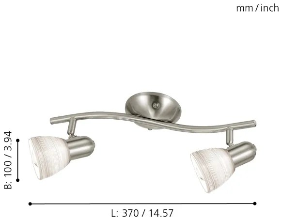 EGLO 88473 - Faretto DAKAR 1 2xE14/40W