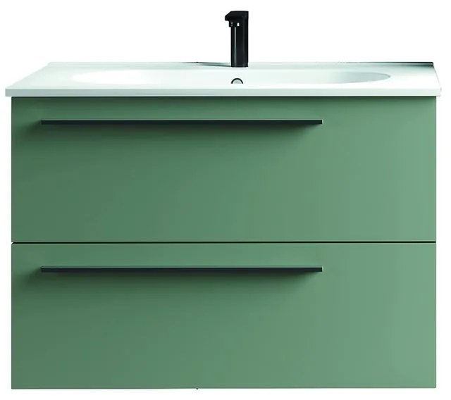 Mobile da bagno sotto lavabo  laccato opaco L 80 x H 55 x P 45 cm 2 cassetti, lavabo non incluso