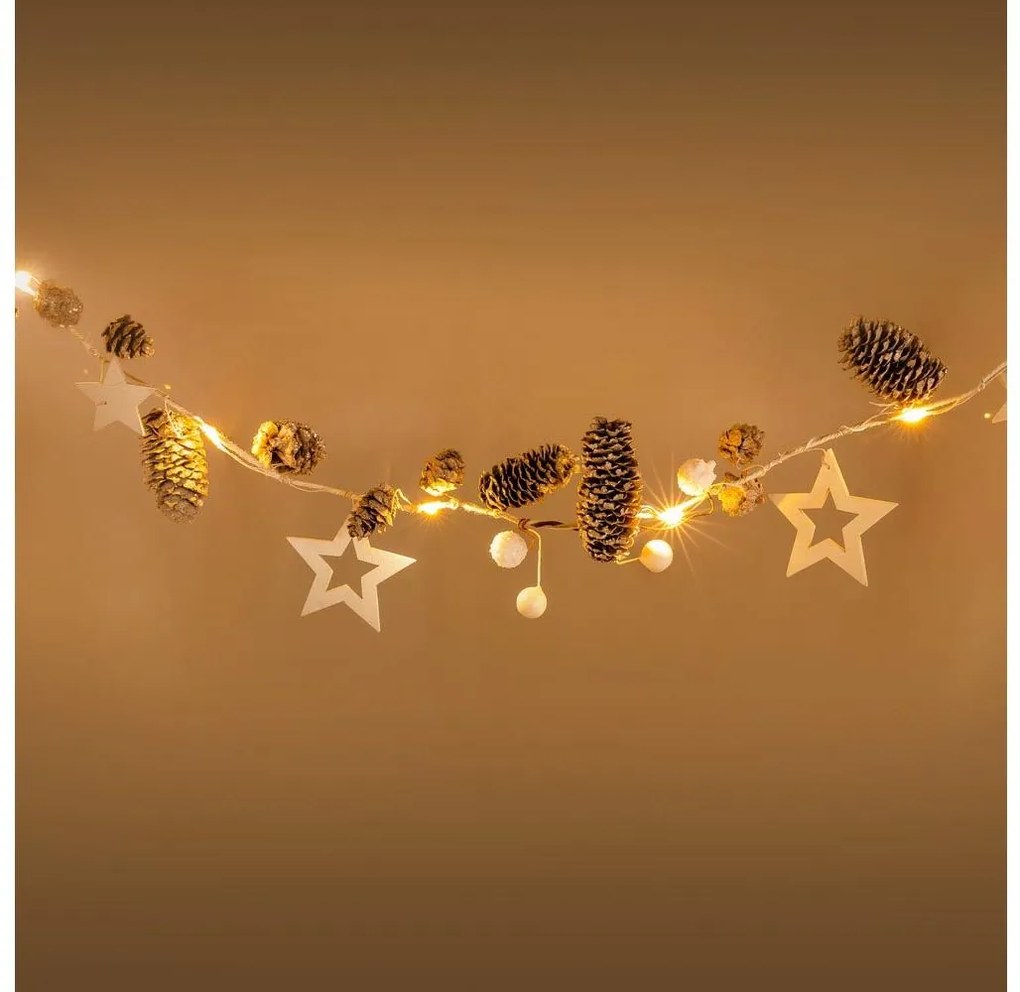 Retlux - Catena natalizia LED 10xLED/3xAA 2,5m bianco caldo