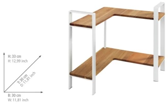 WENKO 53025100 - Mensola LOUISA 30x33 cm bianco/marrone