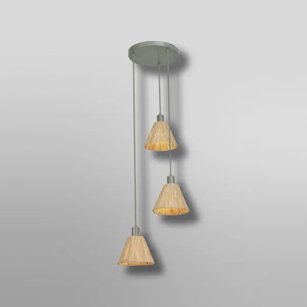 Ledvance - Lampadario a sospensione con filo DECOR RAFFIA 3xE27/15W/230V bastone di rafia