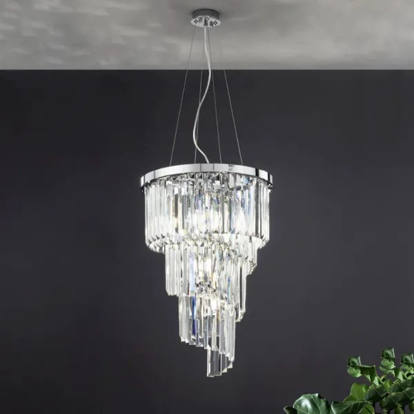 Lampadario sospensione classico 7 luci - D40 cm ALEXANDER in cristallo