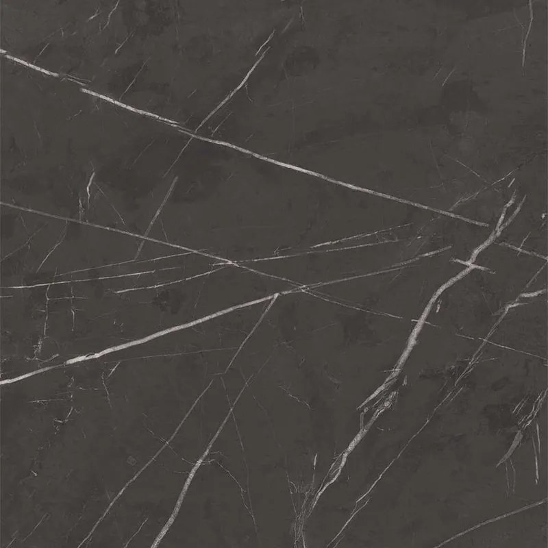Lavabo Kros in HPL da 80 cm con vasca centrale, finitura Nero Marquina