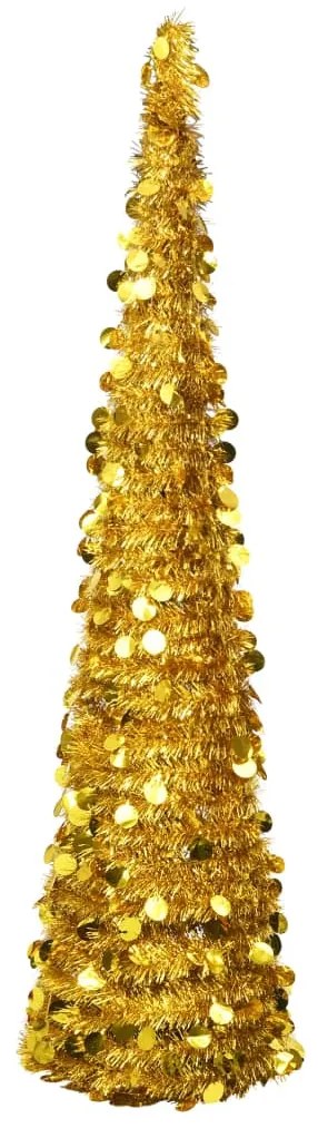 Albero di Natale Artificiale Apribile in PET, Oro / 180 cm