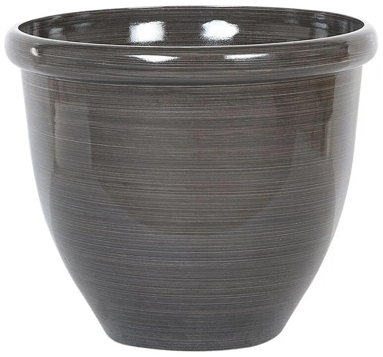 Vaso in pietra marrone scuro ⌀ 44 cm TESALIA Beliani