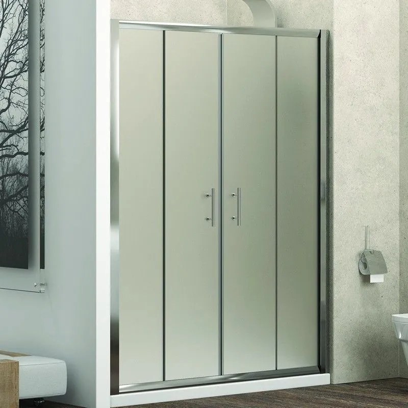 Kamalu - Doccia un lato 170cm vetro opaco con doppio scorrevole KF6000