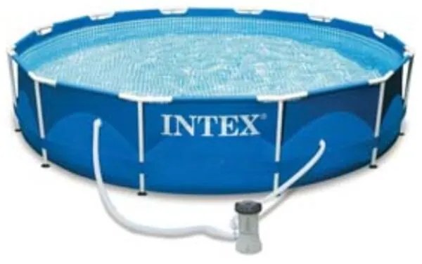 PISCINA METAL FRAME ROTONDA C/TELAIO PORTANTE C/POMPA CM.305x76H. capacitÃE lt.4485 peso kg.19,7 (28202) INTEX