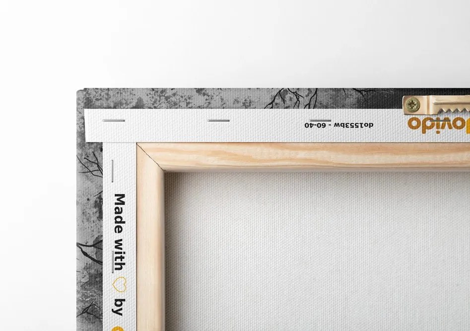 Stampa su tela – Alberi surrealisti in bianco e nero