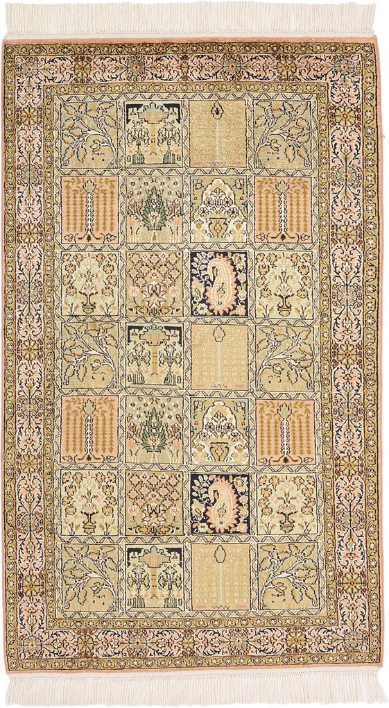 Cashmere Silk Tappeto 80x120 (Indian) Annodato A Mano