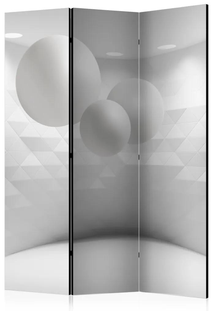 Paravento design Stanza geometrica - figure astratte con illusione 3D nello spazio