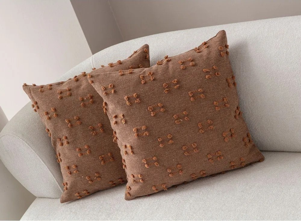 Federe decorative in set 2 pz 43x43 cm Tuffet – Mioli Decor