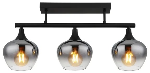 Globo 15548-3D1 - Lampadario a plafone MAXY 3xE27/40W/230V nero