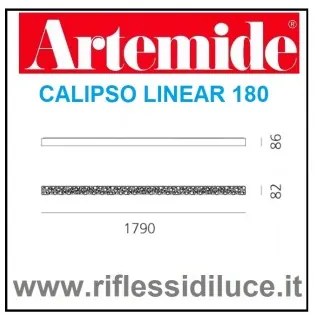 Artemide calipso linear 180 soffitto 63 w led 3000k