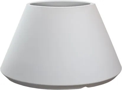 Vaso in resina da esterno interno tondo conico d.60x35h Stromboli Bianco