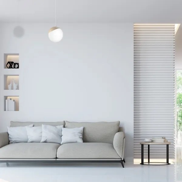 Lampadario a sospensione con filo SFERA WOOD 1xE14/40W/230V bianco