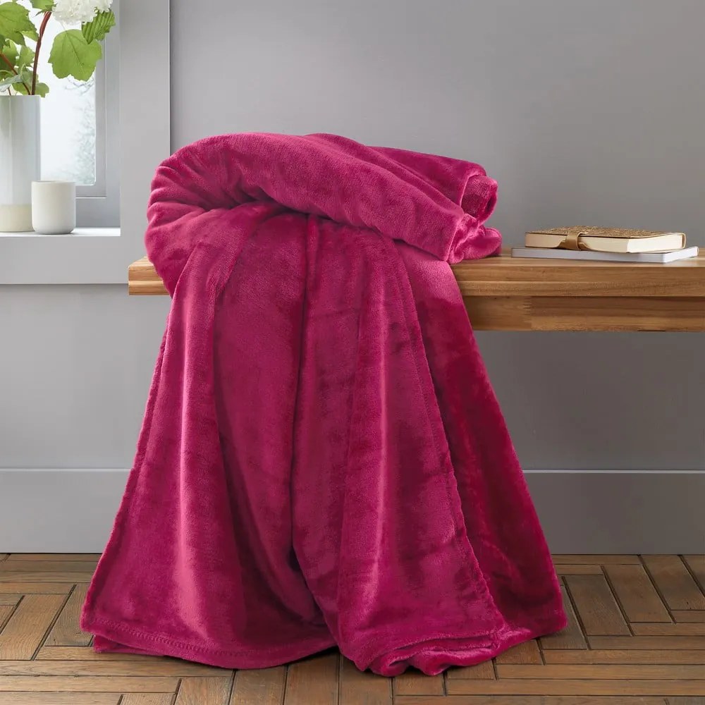Coperta rosa in micropile 130x170 cm Raschel Velvet – Catherine Lansfield