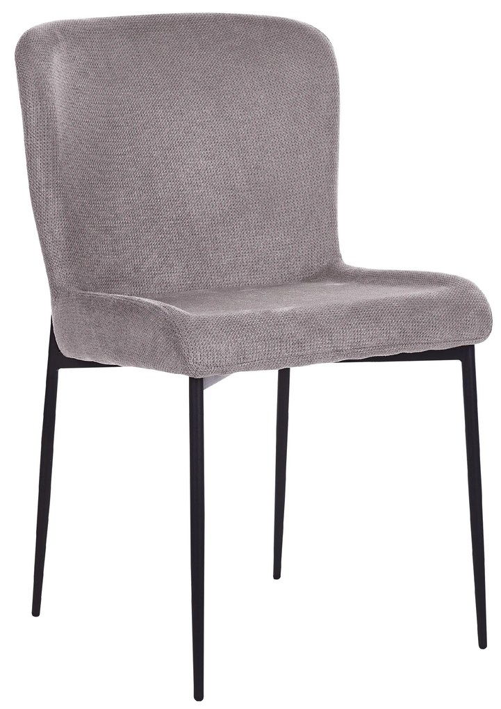Set di 2 sedie tessuto grigio scuro ADA Beliani