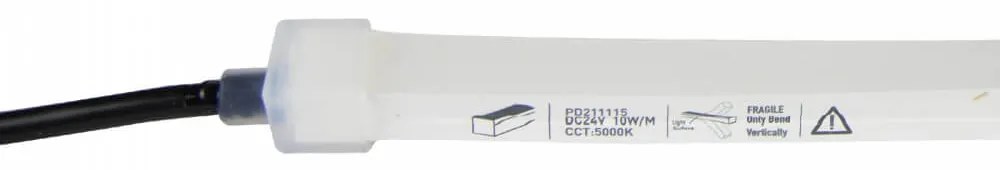 Neon Flex LED 12x12 10W/m, 5m, 24Vdc, IP67 CRI 90, B. Freddo - chip Lumileds Colore Bianco Freddo 5.000K