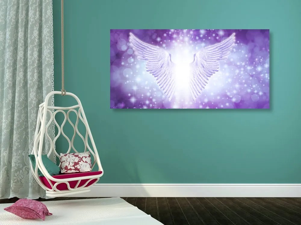 Quadro su tela – Ali con elementi astratti