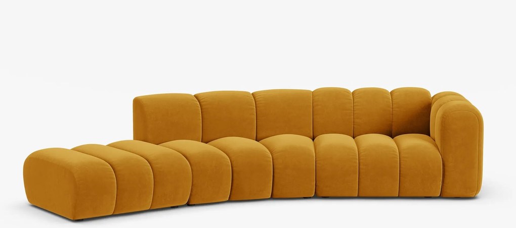 Divano modulare Lupine 5 posti in velluto Salvador – L335 cm