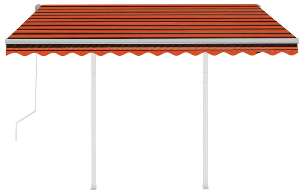 Tenda da Sole Retrattile Automatica Pali 3x2,5m Arancio Marrone
