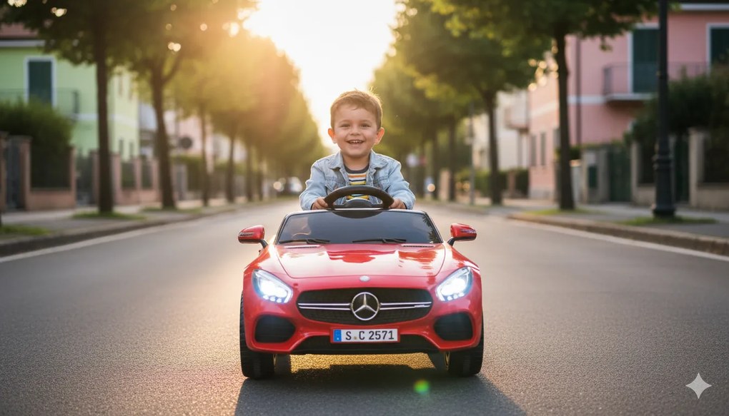 Macchina Elettrica per Bambini 12V con Licenza Mercedes CLS Small Rosso...