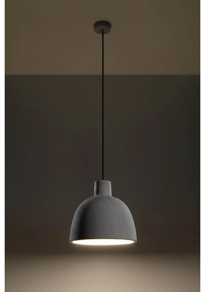 Lampadario a Sospensione in Cemento Bianco DAMASO E27 da interno Colore del corpo Cemento