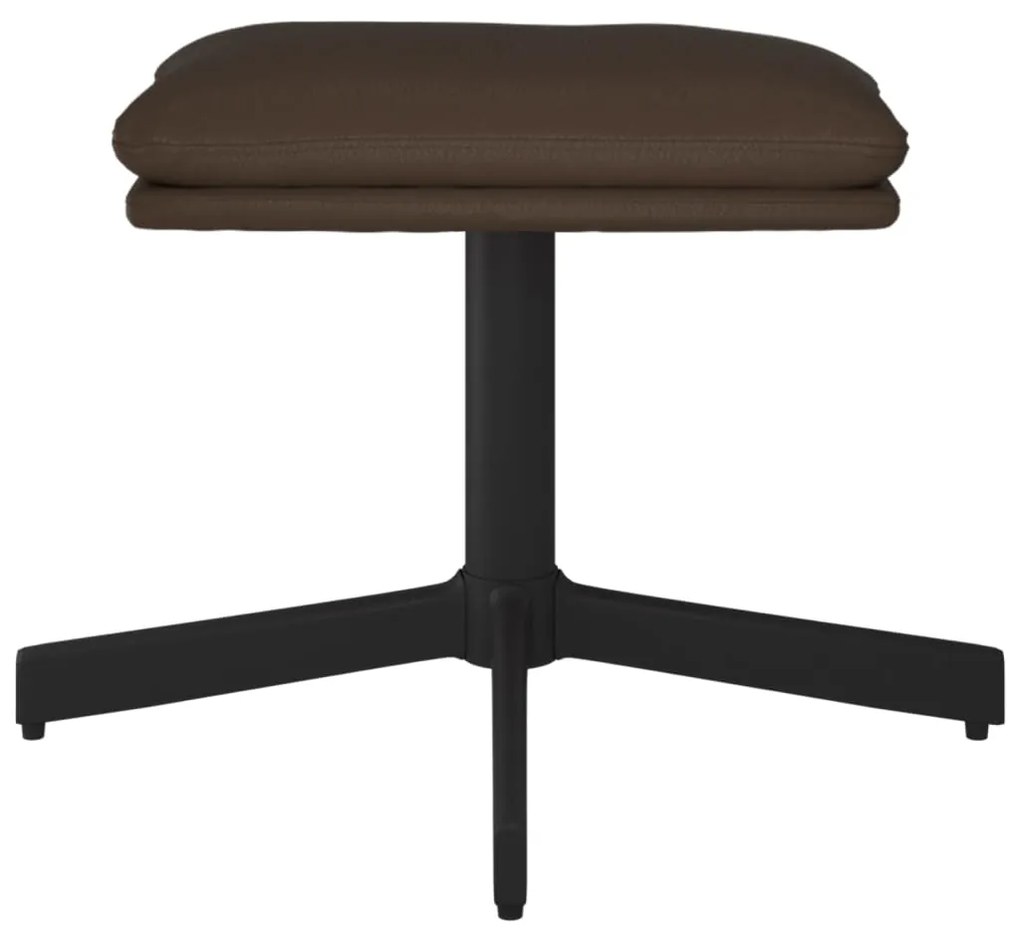 Poggiapiedi marrone 60x60x36 cm in similpelle