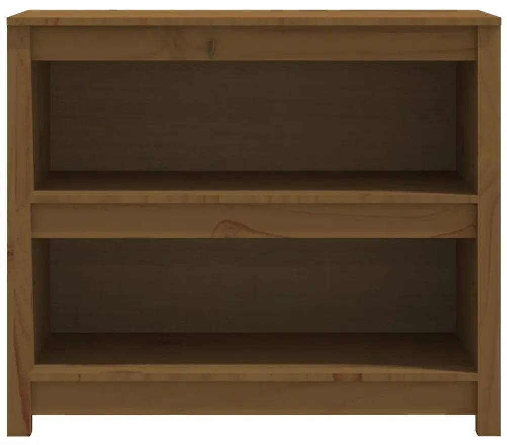 Libreria marrone miele 80x35x68 cm in legno massello di pino