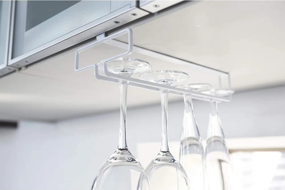 Portabicchieri da vino da appendere bianco in metallo Tower – YAMAZAKI