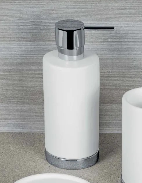 Colombo design Nordic B9324 Dispenser sapone liquido da Appoggio in Ceramica Bianco Opaco cromo