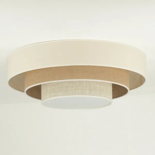Duolla - Plafoniera LED LUNETA LED/26W/230V diametro 60 cm 4000K color crema/marrone