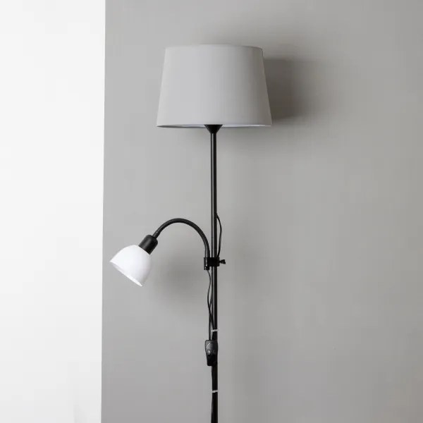 Brilagi - Lampada da terra CERIA 2 in 1 1xE27/100W/230V + 1xE14/25W nero/grigio