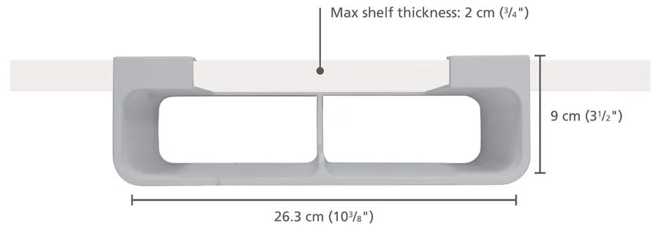 Organizer a sospensione in plastica grigia per alluminio e carta da cucina CupboardStore - Joseph Joseph