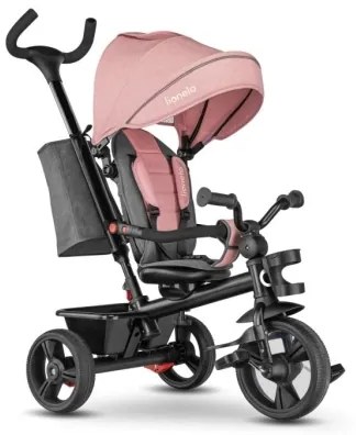 Lionelo - Triciclo per bambini HAARI rosa/grigio