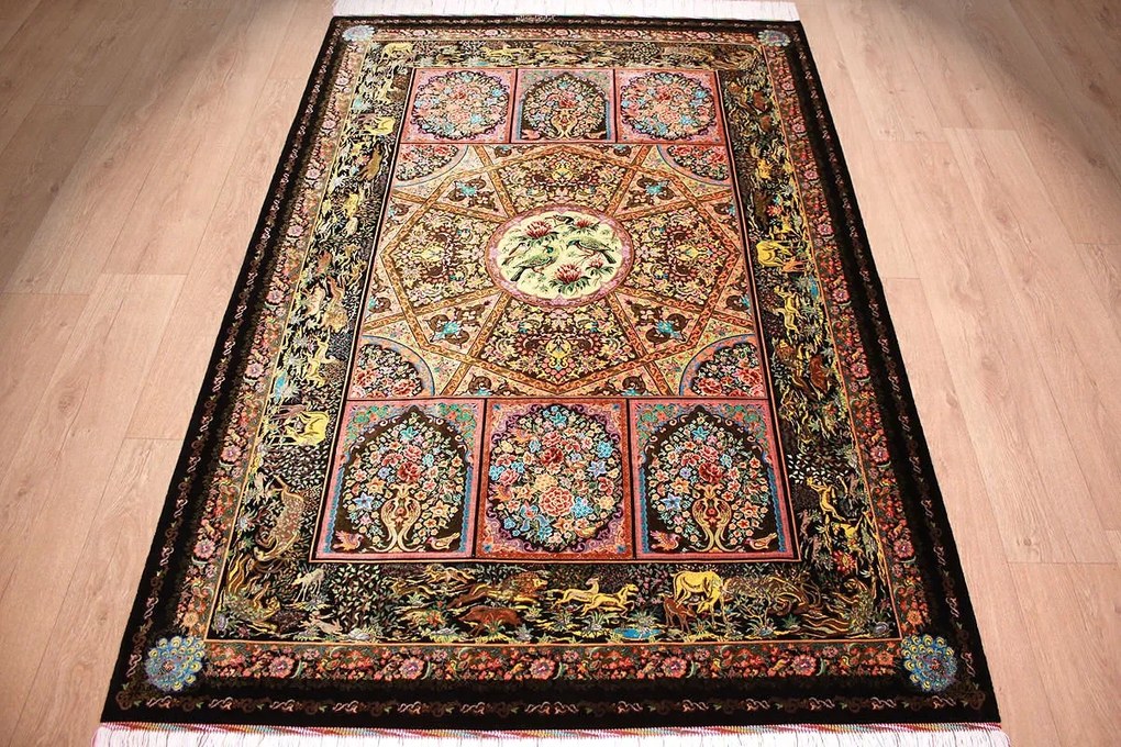 Ghom Tappeto 140x210 (Iran) Annodato A Mano
