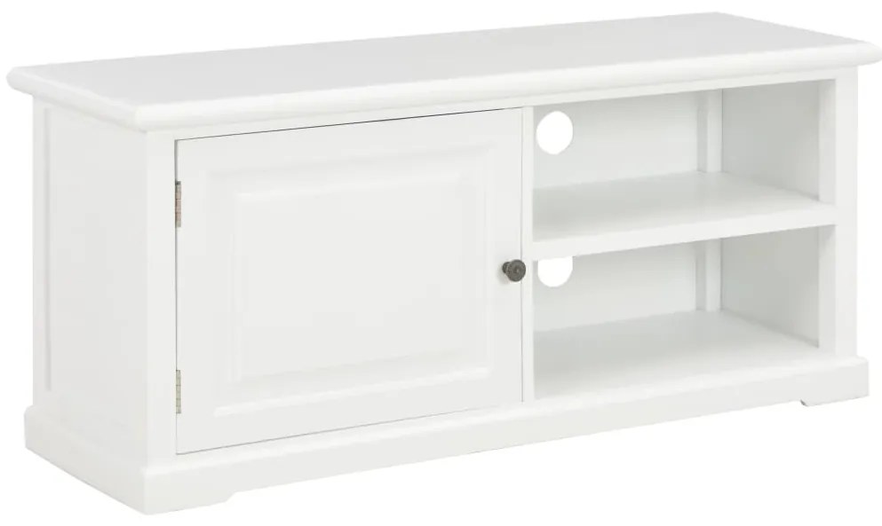 Mobile Tv Bianco 90x30x40 Cm İn Legno /