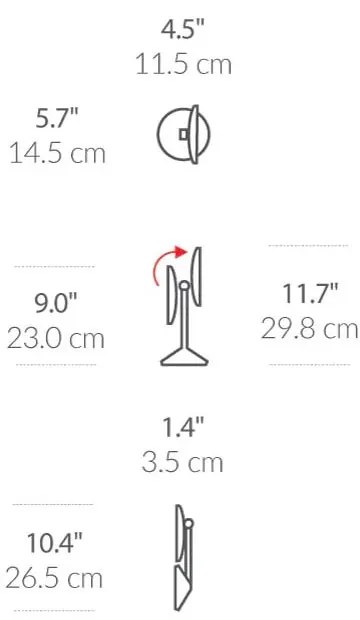 Specchio per make-up con illuminazione/con ingrandimento (10x) ø 12 cm Travel – simplehuman