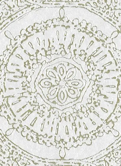 Arte International Carta da parati Rondo - Weiß/ Gold