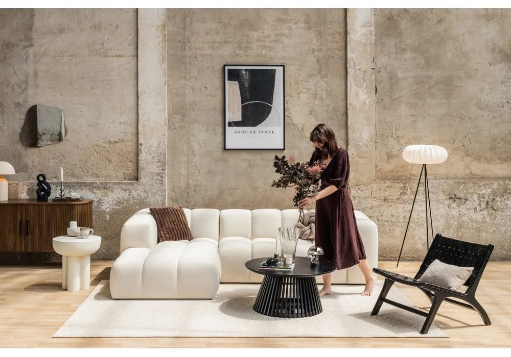 Divano angolare turchese (con penisola a sinistra/con chaise lounge) con rivestimento in velluto Cube – Bonami Selection