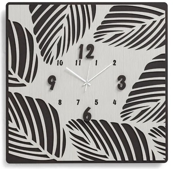 Orologio quadrato 30X30 cm da parete TROPICAL legno laminato RSN