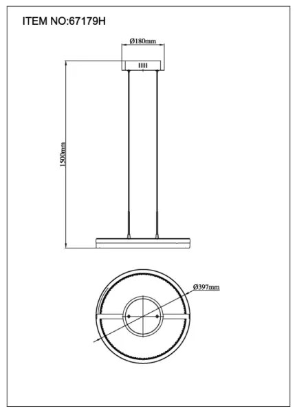 Globo 67179H - Lampadario LED a cavo DELLA LED/40W/230V 3000/4000/6000K Ø 39,7 cm